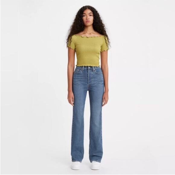 Levi’s Ribcage Bootcut Jeans Womens Size 24 - Picture 2 of 7